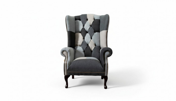 EarsFotel Chesterfield Sofa Couch Podkładka 1 miejsce siedzące Fotel Sofas Włókienniczy