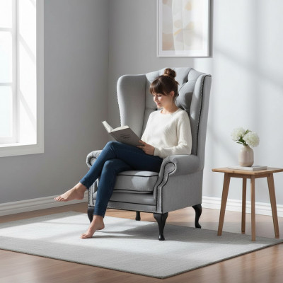EarsFotel Chesterfield 1 miejsce do siedzenia Fotel Włókienniczy Podkładka Sofa Couch Nowość
