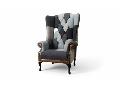 Chesterfield EarsFotel Fotel 1 miejsce siedzące Sofa Kanapa Podkładka Włókienniczy Nowość
