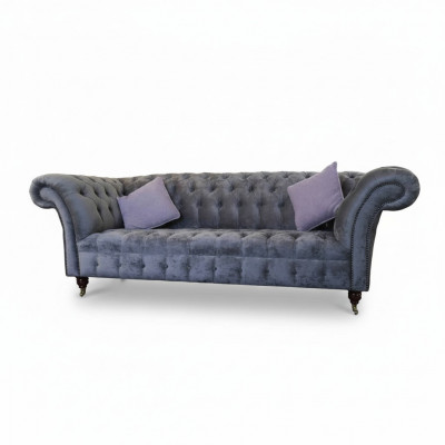 Sofa 3 Siedziba Chesterfield Siedziba Włókienniczy Materiał Couchen Sofa Podkładka Nowość