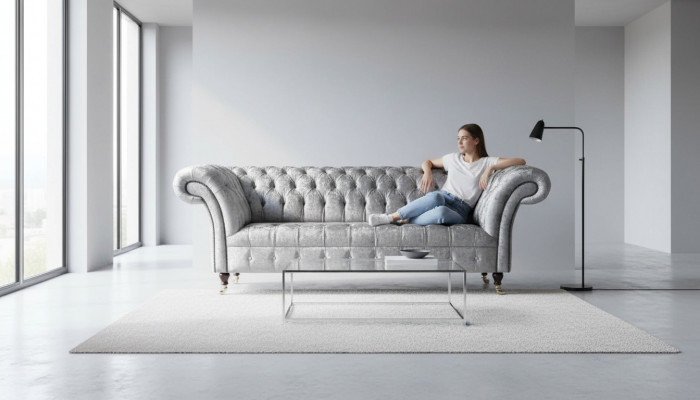 Design Chesterfield Sofa 3 miejsce do siedzenia Sofa Podkładka Sofy Salon Big XXL
