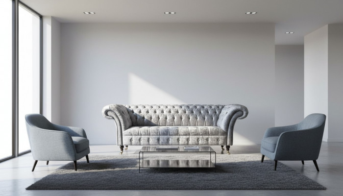 Design Chesterfield Sofa 3 miejsce do siedzenia Sofa Podkładka Sofy Salon Big XXL