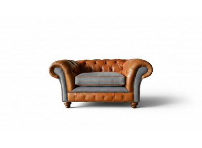 Chesterfield Fotel Design Podkładka Sofa Kanapa Sofy 1 miejsce siedzące Włókienniczy Nowość