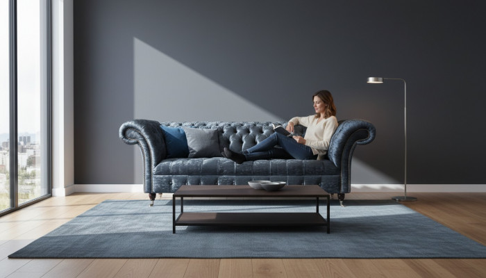 Design Sofa 3 miejsce do siedzenia Sofa Podkładka Sofy Materiał Salon Włókienniczy Kanapy