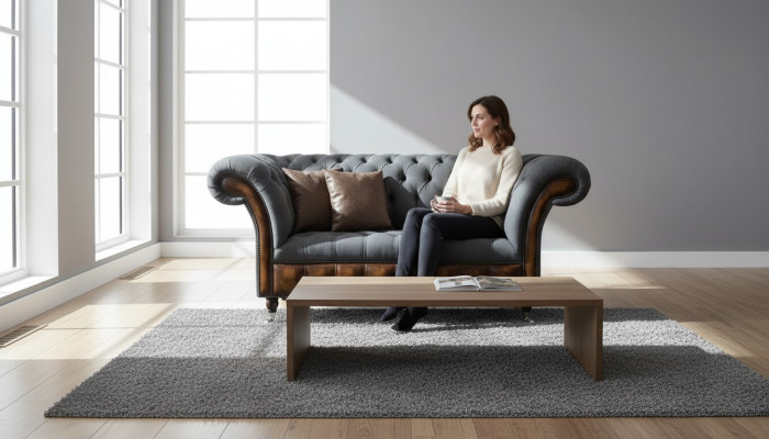 Design Chesterfield Materiał Couch Fotel 1,5 miejsca do siedzenia Podkładka Sofas Lounge