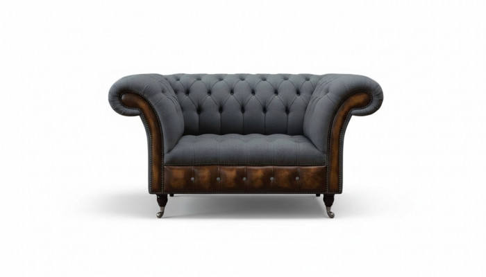 Design Chesterfield Materiał Couch Fotel 1,5 miejsca do siedzenia Podkładka Sofas Lounge