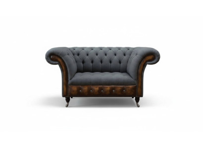 Design Chesterfield Materiał Couch Fotel 1,5 miejsca do siedzenia Podkładka Sofas Lounge