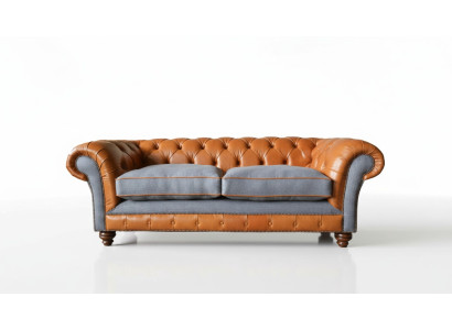 Sofa Luxury Skóra Chesterfield Couch Sofy Podkładka 3 miejsce do siedzenia Design Nowość