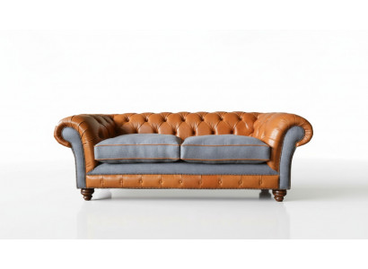 Sofa Luxury Skóra Chesterfield Couch Sofy Podkładka 3 miejsce do siedzenia Design Nowość