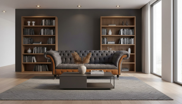 Design Sofa 3 miejsce do siedzenia Chesterfield Couch Podkładka Sofy Trzyosobowe Nowe
