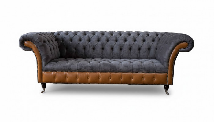 Design Sofa 3 miejsce do siedzenia Chesterfield Couch Podkładka Sofy Trzyosobowe Nowe
