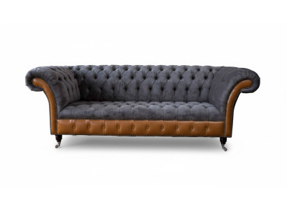 Design Sofa 3 miejsce do siedzenia Chesterfield Couch Podkładka Sofy Trzyosobowe Nowe