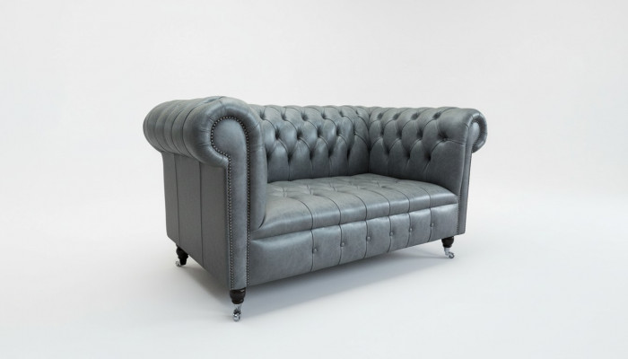 Chesterfield Sofa Couch Podkładka Sofy Classic 2 miejsce siedzące Siedziba Skóra