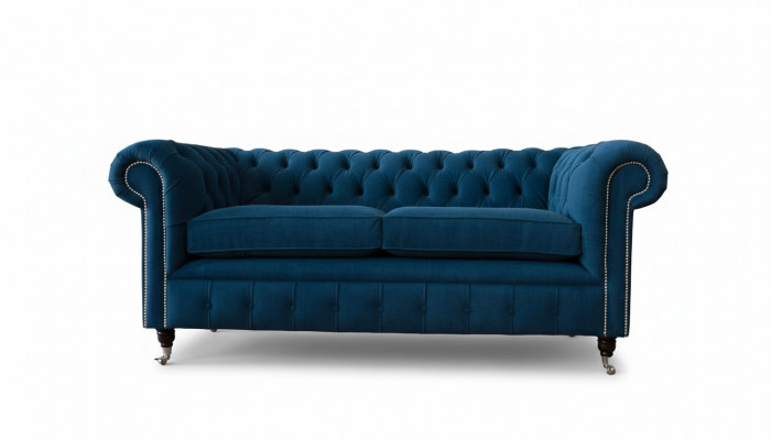 Sofa 3 miejsce do siedzenia Kanapa Chesterfield Podkładka Siedziba Materiał Włókienniczy Design Nowy