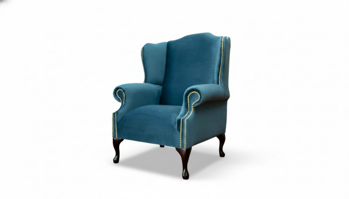 Sofa EarsFotel Jednoosobowa Chesterfield Sofa Niebieska Podkładka Meble Nowość
