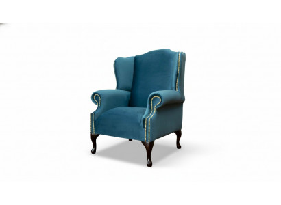 Sofa EarsFotel Jednoosobowa Chesterfield Sofa Niebieska Podkładka Meble Nowość