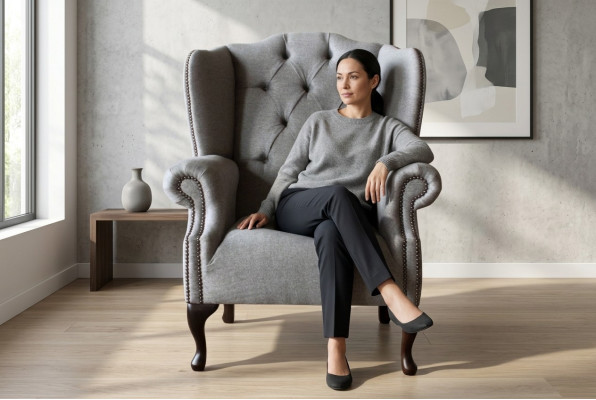 Luksusowa Podkładka Classic Chesterfield Fotel EarsFotel Jednomiejscowy Nowość