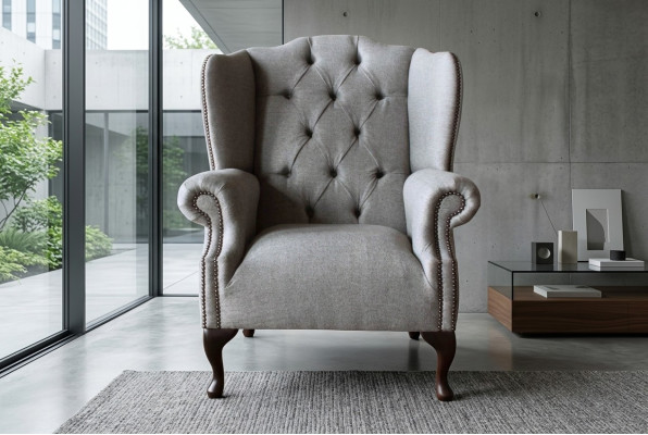 Luksusowa Podkładka Classic Chesterfield Fotel EarsFotel Jednomiejscowy Nowość