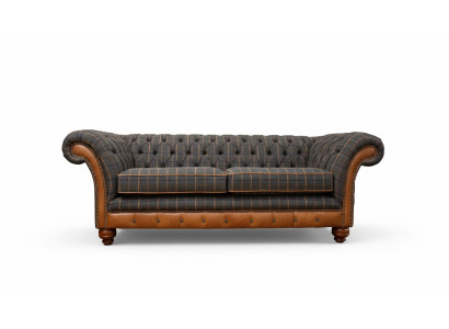 Sofa 3 miejsce do siedzenia Designerska Sofa Kanapa Podkładka Brązowe Kanapy Materiał Włókienniczy Nowy
