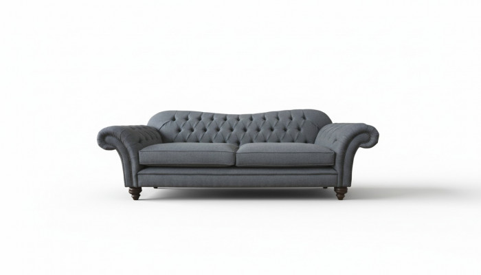 Moderm Sofa 3 miejsce do siedzenia Luksusowa kanapa włókiennicza Szare Sofy Podkładka Materiał Nowość