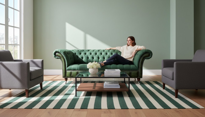Chesterfield Sofa 3 miejsce do siedzenia Sofa Podkładka Materiał Skóra Kanapy Włókiennicze Nowość
