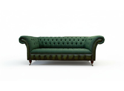 Chesterfield Sofa 3 miejsce do siedzenia Sofa Podkładka Materiał Skóra Kanapy Włókiennicze Nowość