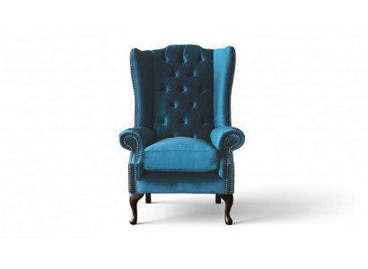 Szare uszyFotel Fotel Design Podkładka Chesterfield Włókienniczy do salonu