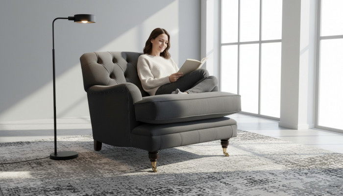 Chesterfield Fotel Couch Podkładka 1 miejsce do siedzenia Design Couches Włókienniczy Nowość