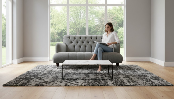 Luksusowa trzyosobowa szara sofa 2 miejsca siedzące designerskie kanapy Chesterfield meble