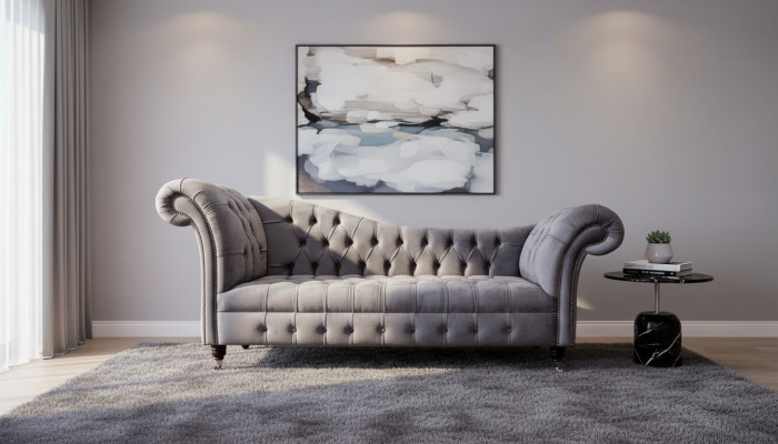 Chesterfield 3 miejsce do siedzenia Design Couch Sofa Podkładka Siedziba Material Luxury Couches