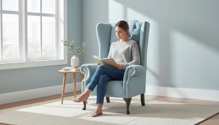 Baby Blue EarsFotel Fotel Design Podkładka Sofa Kanapa Chesterfield Włókienniczy Nowość