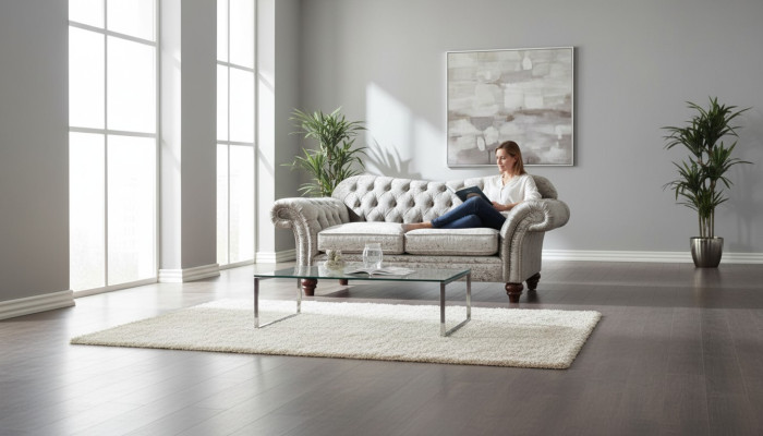 Chesterfield Podkładka Włókienniczy Sofa 2 miejsce siedzące Sofa Design Luksusowe sofy materiałowe