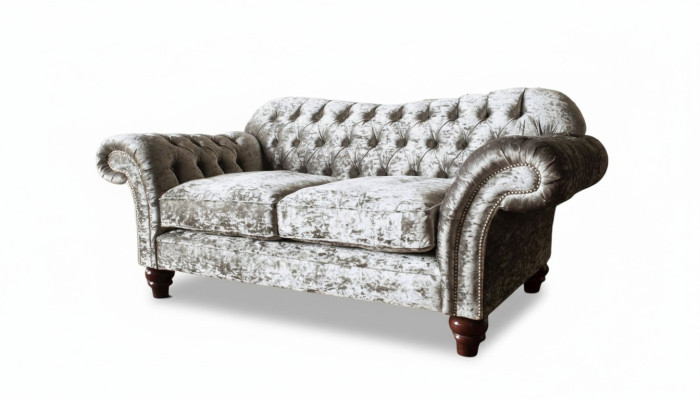 Chesterfield Podkładka Włókienniczy Sofa 2 miejsce siedzące Sofa Design Luksusowe sofy materiałowe