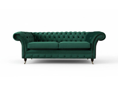 Chesterfield 3 miejsce do siedzenia Podkładka Kanapa Sofa Włókienniczy Styl Nowoczesny Materiał Nowy