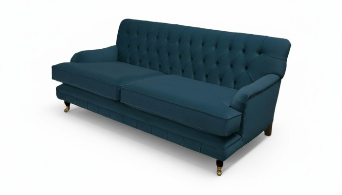 Chesterfield Design Luxury Podkładka Sofa 3 miejsce do siedzenia Blue Couch Włókienniczy Nowość