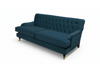 Chesterfield Design Luxury Podkładka Sofa 3 miejsce do siedzenia Blue Couch Włókienniczy Nowość
