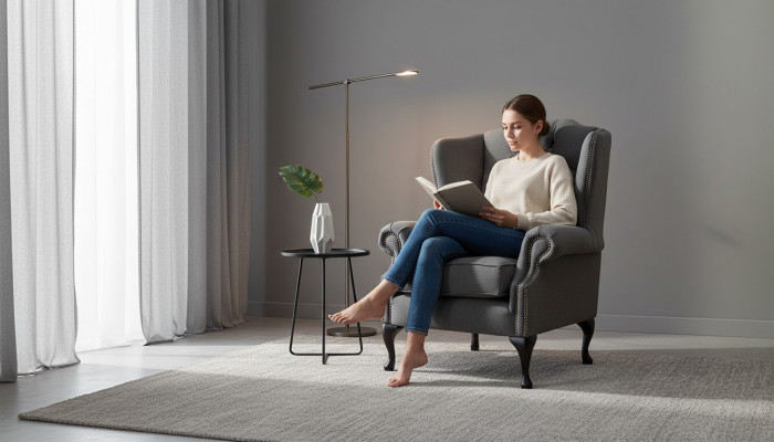 Gray EarsFotel Fotel Design Podkładka Sofa Kanapa Chesterfield Włókienniczy Nowość