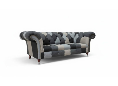 Nowoczesna sofa 3-miejscowa do siedzenia Chesterfield Trzyosobowa sofa do salonu Luksusowa kanapa w stylu