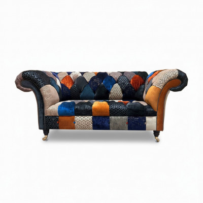 Sofy Siedziba Materiał Design Trzyosobowa Luksusowa Chesterfield Meble Multicolor