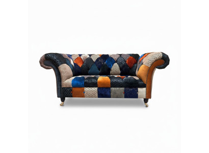 Sofy Siedziba Materiał Design Trzyosobowa Luksusowa Chesterfield Meble Multicolor