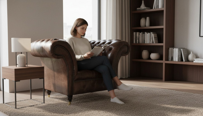 Chesterfield Fotel Klasyczny Design Salon Podkładka Jednoosobowa Styl Meble