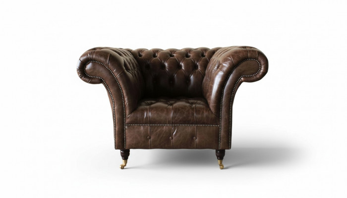 Chesterfield Fotel Klasyczny Design Salon Podkładka Jednoosobowa Styl Meble