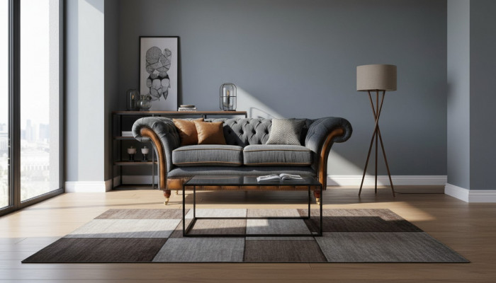 Sofa 2 miejsce do siedzenia Design Sofy Podkładka Kanapy Włókienniczy Chesterfield dwumiejscowy