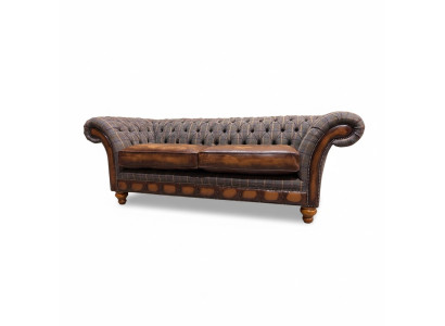 Salon Nowoczesna Sofa 3 miejsce do siedzenia Design Style Meble Chesterfield Sofy Szara Nowość