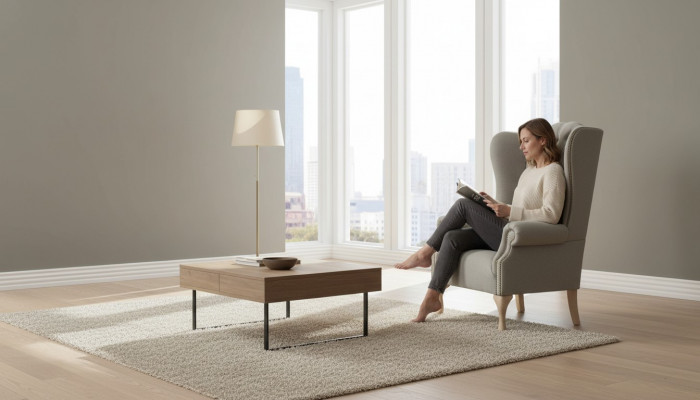 Szare uszyFotel Fotel Design Podkładka Chesterfield Włókienniczy do salonu