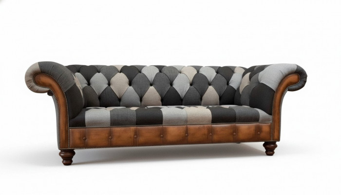 Chesterfield 3 miejsce do siedzenia Kanapa Podkładka Włókienniczy Kanapy Sofa do Salonu Nowość