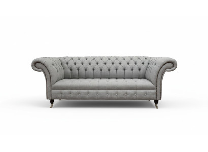 Chesterfield 3 miejsce siedzące Sofa Grey Design Couches Podkładka Sofy Couches