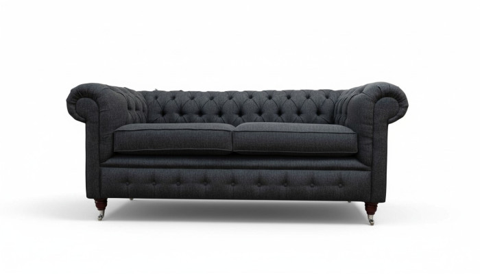 Chesterfield Couch Podkładka Meble Dwumiejscowe Kanapy Sofy Materiał Szary