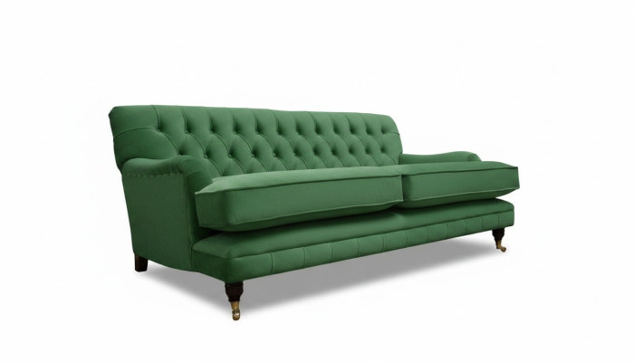 Chesterfield Sofa 3 miejsce do siedzenia Material Couch Podkładka Sofy Włókiennicze trzyosobowe