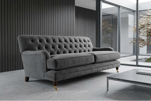 Designerska Sofa 3 miejsce do siedzenia Modern Couch Podkładka Szare Sofy Designerska Sofa